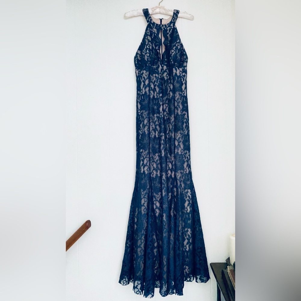 NW Nightway dark blue, sparkly, formal, evening gown. Size 6
